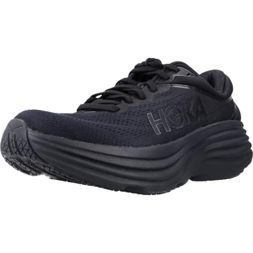HOKA Women's Trainers, BONDI 8, Mesh, Black/Black, 8 US W