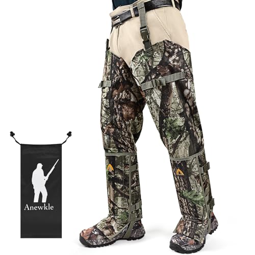 Anewkle Snake Guard Chaps Waterproof Snake Chaps for Hunting Snake Bite Protection Gear Adjustable Size Snake Bite Protective Gaiters Anti-Snake Gaiters for Legs