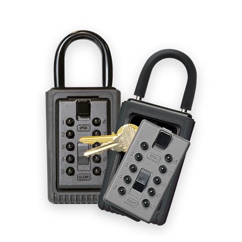 Kidde KeySafe 3-Key Portable Push Button Key Safe Box, Black