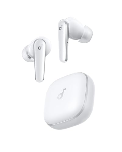 soundcore Liberty 5 by Anker, Noise-Cancelling Wireless Earbuds, 2X Stronger Voice Reduction, Real-Time Adaptive Noise Cancellation, Fast Charging, Dolby Audio (White)