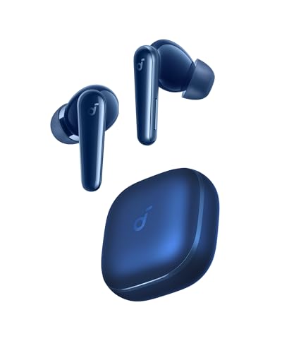 soundcore Liberty 5 by Anker, Noise-Cancelling Wireless Earbuds, 2X Stronger Voice Reduction, Real-Time Adaptive Noise Cancellation, Fast Charging, Dolby Audio (Blue)
