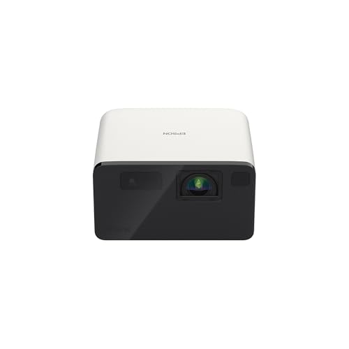 Epson EF-21W Portable Smart Laser Projector, Bright 1,000 Lumens, FHD 1080p HDR, 3-Chip 3LCD, Google TV, Netflix, Stereo Speakers, Family Living Room/Party/Backyard/Home Theatre – Warm White