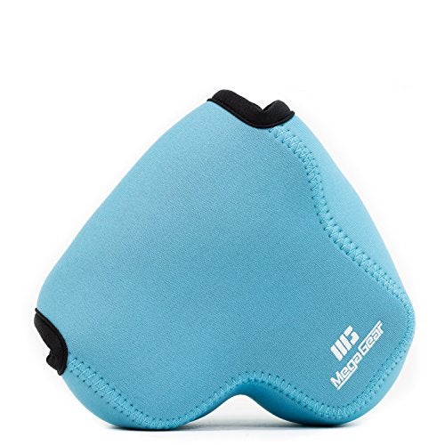 MegaGear Panasonic Lumix DC-FZ80, DC-FZ70, FZ72 Ultra Light Neoprene Camera Case, with Carabiner - Blue - MG1167
