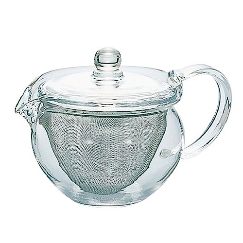 Hario Cha Cha Kyusu Maru Tea Pot, 300ml, Clear