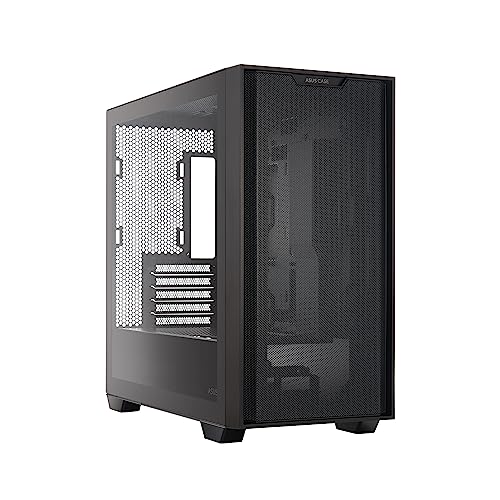 ASUS Prime A21 MicroATX PC Case (Black) - Support Radiator Up to 360 mm and Graphics Card Length up to 380 mm, Mesh Front Panel, Tool-Free Side Panels, 2X USB 3.2 Gen 1 Front Panel
