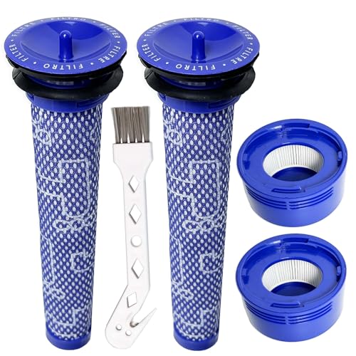 Filters Replacement for Dyson V7, V8 Animal and Absolute Vacuum, Pre Filters and Post Filters, Compare to Part # 965661-01 & 967478-01
