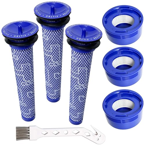 Filters Replacement for Dyson V7, V8 Animal and Absolute Vacuum, Pre Filters and Post Filters, Compare to Part # 965661-01 & 967478-01