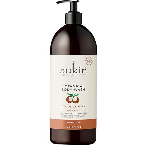SUKIN BOTANICAL BODY WASH COCONUT BLISS 1L