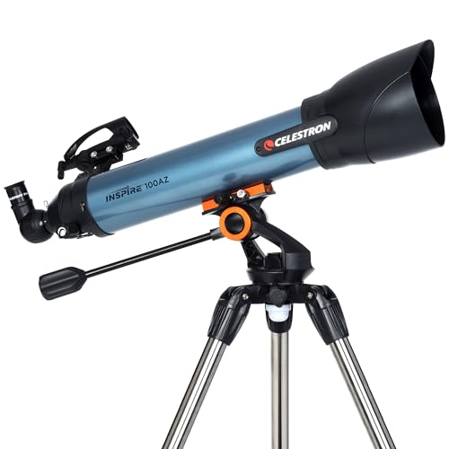 Celestron TELESCOPES TELESCOPES Inspire 100AZ Telescope, Refractor 22403, Blue (22403)