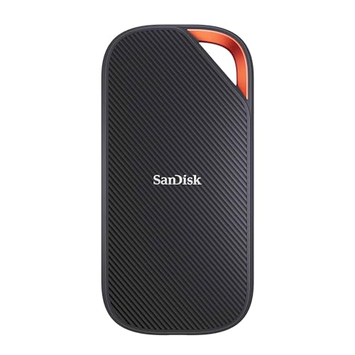 SanDisk SSD, External 4 TB, USB4, Read Up to 3,800 MB/s, Splashproof and Dustproof, Extreme Pro Portable SSD, V2, Win Mac, PS5, Eco Package