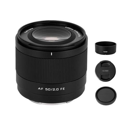 VILTROX AF 50mm F2.0 Air FE Full-Frame Large Aperture Lens for Sony E-Mount Cameras A7 A7II A7III A7RII A7RIII A7RIV A7SIII A9 A7C A6400 A6000 A6600 A6100 A6500