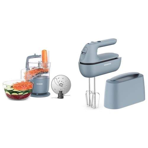 Kenwood MultiPro Go FDP22.​130GY, Food Processor and Kenwood QuickMix Go HMP40000GY, Portable Hand Mixer bundle