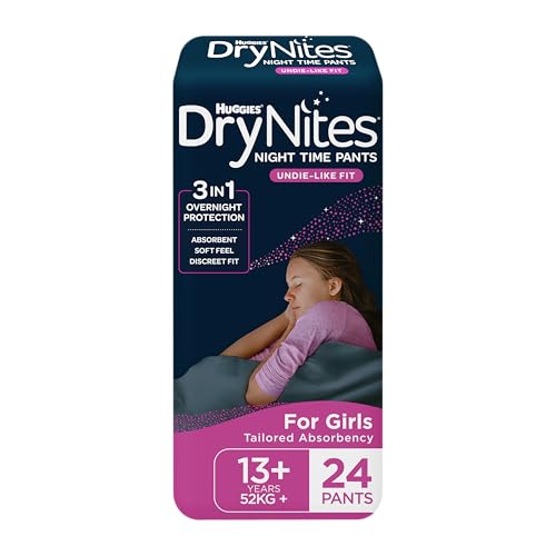 Huggies DryNites Night Time Pants for Girls 13+ Years (52kg+) 24 Count