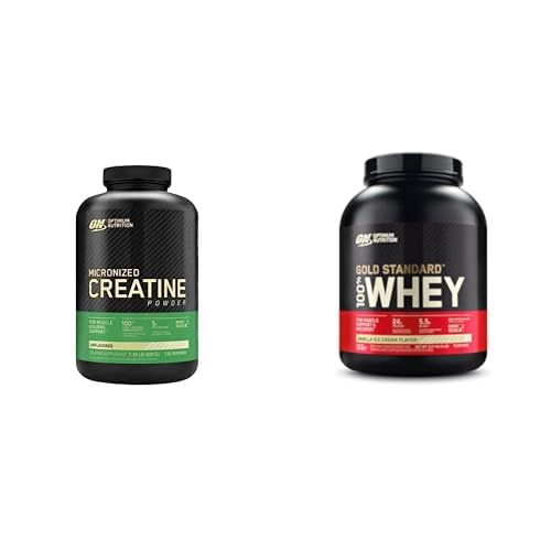 Micronized Creatine Powder + Whey Protein Powder, Vanilla Ice Cream