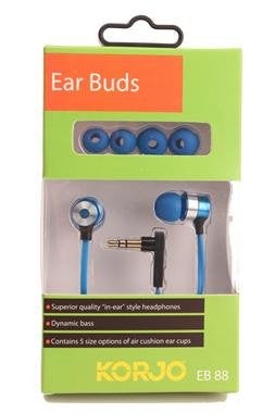 Korjo Ear Buds Travel Kit, Black