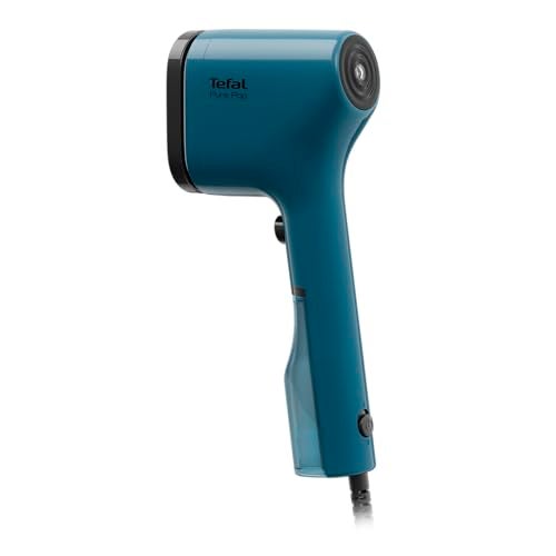 Tefal, Pure Pop Handheld Garment Steamer Marine Blue, 1300W of Power 20g/min, DT2020, Garment Care, Reversible Lint Pad, Travel Bag Included, Fast Heat Up