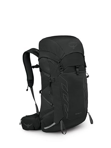Osprey Talon 33L Men's Lightweight Hiking Backpack with Hipbelt, Black/Coal Grey, Black/Coal Grey, One Size, Lightweight Hiking Backpack