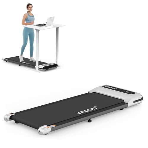 Yagud Walking Pad Treadmill, Under Desk Treadmill, 2.5HP Treadmills for Home with Remote Control & Led Display, Non-Slip, Compact Portable, Low Noise for Home/Office Fitness Exercise