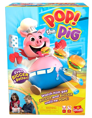 Pop The Pig (Bigger & Better) by Goliath - Fun Preschool Game, Teaches Numbers & Colors, 2-6 Players Ages 4+