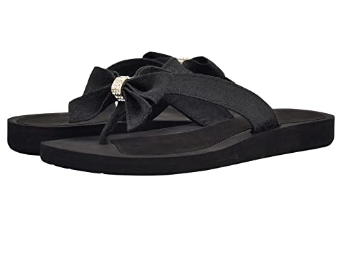 GUESS Women's Tuta Flip-Flop, Black, 7