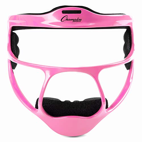 Champion Sports Magnesium Softball Face Mask - Lightweight Masks for Youth - Durable Head Guards - Premium Sports Accessories for Indoors and Outdoors - Pink