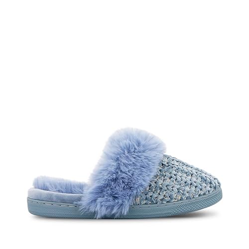 Grosby Women's Marnie Slipper, Dusty Blue, UK 8.5/US 11