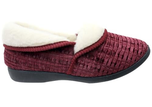 Grosby Women's Camille Slipper, Wine, UK 5.5/US 8
