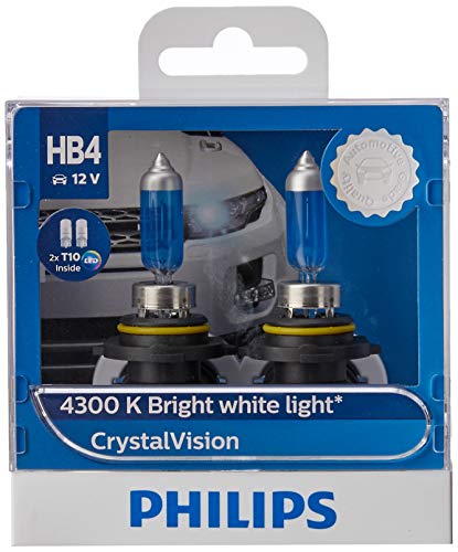 Philips 12V 55W 4300K HB4 Crystal Vision Halogen Car Headlight Bulb 2-Pieces