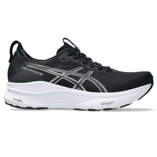 ASICS Women's Gel-Kayano 32 Running Shoes, Black/White, 7 Narrow