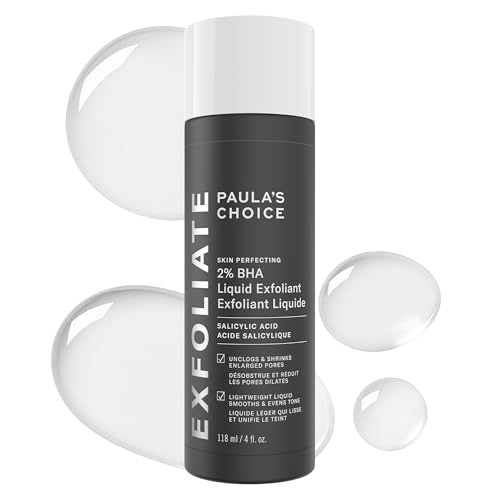 Paula's Choice SKIN PERFECTING 2% BHA Liquid Salicylic Acid Exfoliant, Daily Facial Exfoliator for Blackheads, Enlarged Pores, Wrinkles & Fine Lines, Fragrance-Free, Full Size - 118 ml
