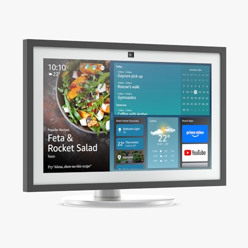 Amazon Echo Show 15 | HD 15.6" smart kitchen TV with Alexa & Amazon Premium Adjustable Stand