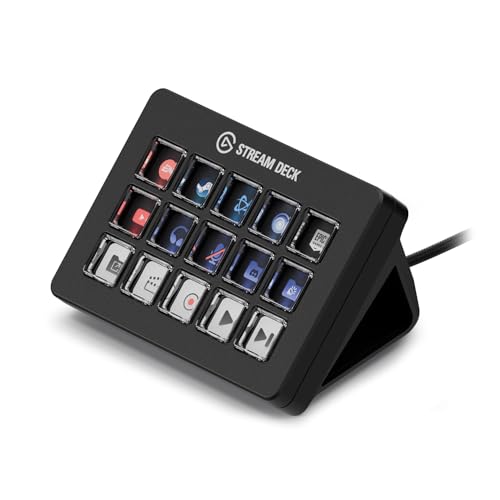 Elgato Stream Deck Scissor Keys—Workflow Controller with Customizable Macro Keys for OBS, Twitch, Discord, Teams, Photoshop, and More—Windows 10, MacOS 13 or Later