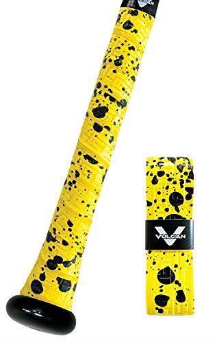 Vulcan | 1.00mm Bat Grip | Baseball/Softball | Yellow Splatter