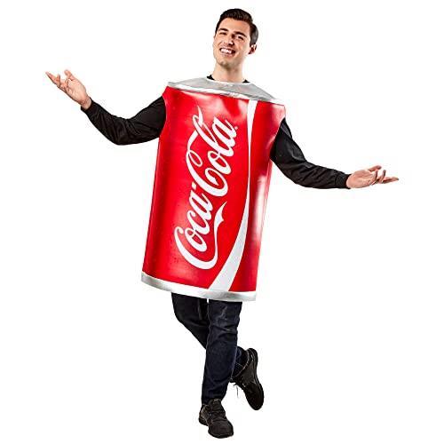 Rubie's Adult Coca Cola Can of Coke Costume Foam Tunic, As Shown, One Size, As Shown, One size