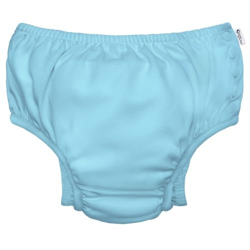 i play. Snap Reusable Absorbent Swimsuit Diaper, Aqua, 4T (3-4yrs)