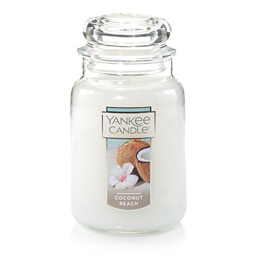 YANKEE CANDLE 1535315 Coconut Beach Jar Candle, Large, White
