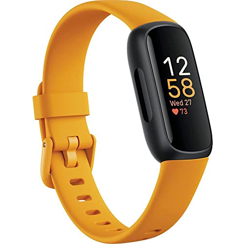 Google Fitbit Inspire 3 Activity Tracker with 6-Months Premium Membership Included, up to 10 Days Battery Life and Daily Readiness Score, Black/Morning Glow
