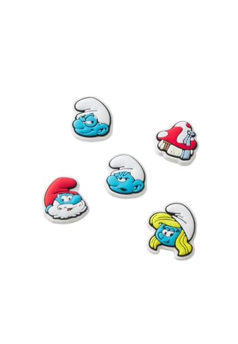 Crocs Jibbitz Cartoon Character Shoe Charms, Smurfs, 5 Pack