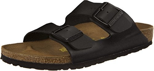 Birkenstock Unisex Adults’ Arizona Birko-Flor Sandals, Black, 8 US