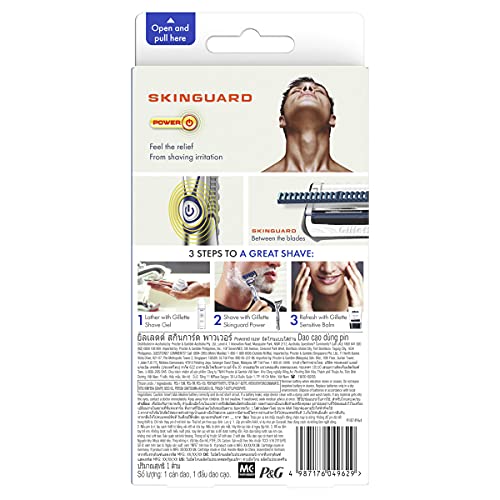 Gillette Skinguard Power Razor Handle + 1 Blade RF