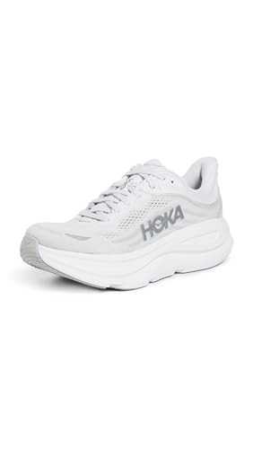 Hoka Women's Bondi 9 Sneaker, Stardust/Silver, 8