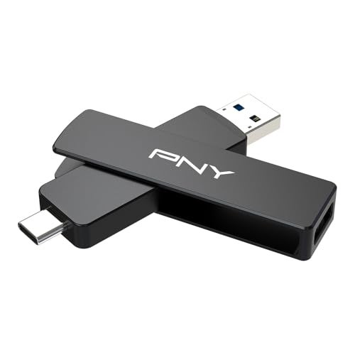 PNY 1TB Duo Link V3 USB 3.2 Gen 2 Type-C & Type-A OTG Flash Drive Extreme Speeds Read/Write 1000/800MB/s External Mobile Storage Compatible with Smartphone/Tablet/Laptops/Desktops