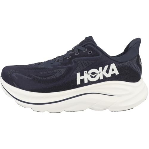 Hoka Men's Clifton 10 Sneaker, Navy/White, 11