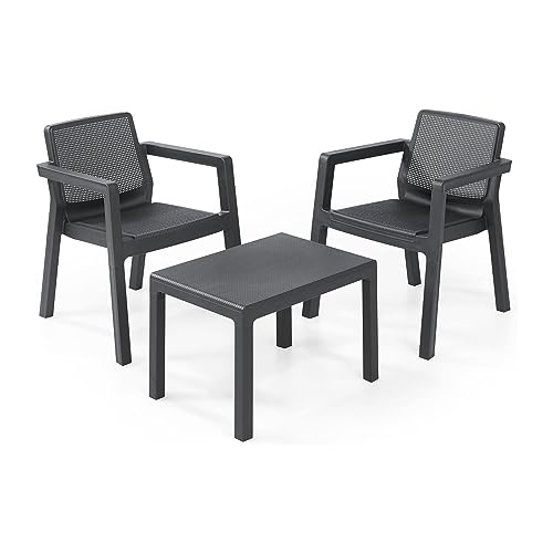 Keter 008 Emily Balcony Furniture Set, Graphite