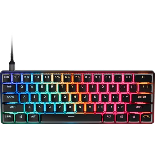 SteelSeries Apex Pro Mini Gen 3 with OmniPoint 3.0 HyperMagnetic Switch - Adjustable Actuation - Rapid Trigger - Game Presets - Protection Mode - Rapid Tap/SOCD - RGB -PBT Keycaps - DE QWERTZ
