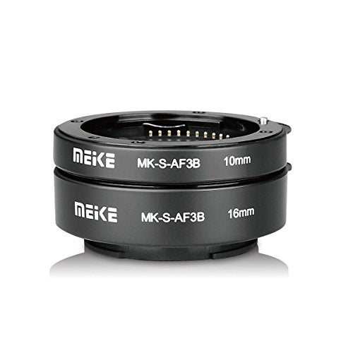 MEIKE MK-S-AF3B Plastic Auto Focus Macro Extension Tube Auto Focus Adapter Ring 10mm 16mm for Sony Mirrorless A7 NEX E-Mount Camera