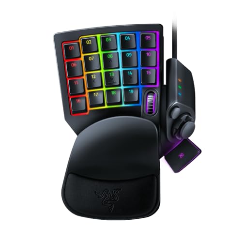 Razer Tartarus Pro Gaming Keypad: Analog-Optical Key Switches - 32 Programmable Keys - Customizable Chroma RGB Lighting - Programmable Macro Functionality - Variable Key Press Pressure Sensitivity