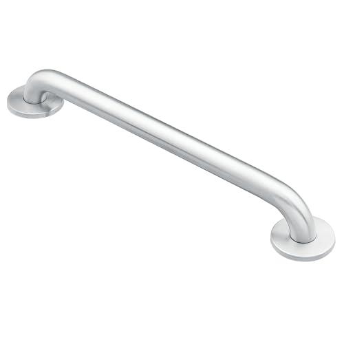 Moen Stainless Steel Wall Mounted 24-Inch Bathroom Grab Bar for Shower, Heavy Duty Hand Handle for Elderly or Handicapped with Concealed Screws, 8724