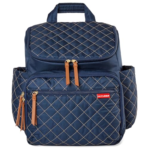 Skip Hop Forma Nappy Bag Backpack - Stylish Baby Bag with Changing Pad & Packing Cubes - Lightweight Baby Backpack for Travel, Nappy Changing, and Daily Use (Navy)