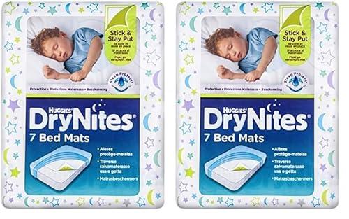 Huggies DryNites Disposable Bed Mats 7 Count (Pack of 2)